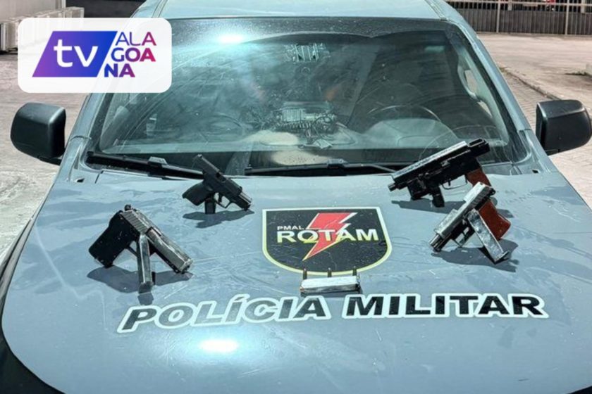 PM prende homem e apreende submetralhadora caseira e pistolas na zona rural de União dos Palmares